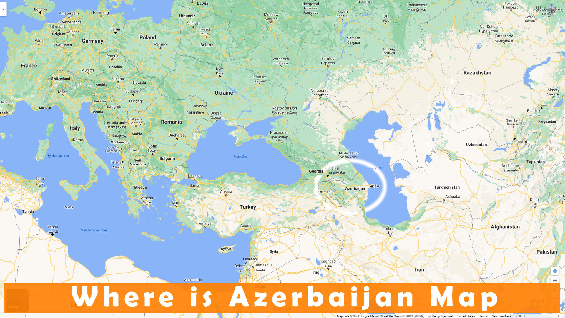 Nerede Azerbaycan Haritasi